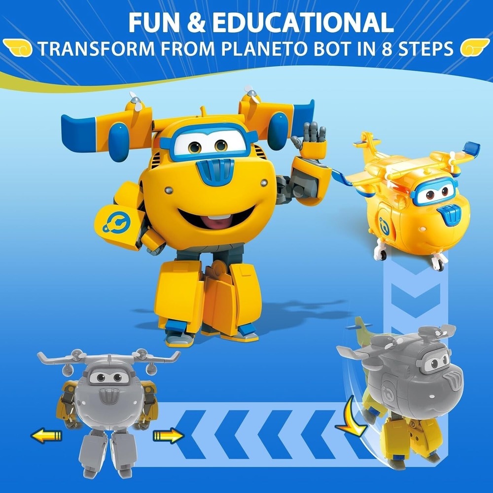 Super Wings - 5' Transforming Donnie Airplane Toys Vehicle Action Figure Plane - Picture 3 of 5